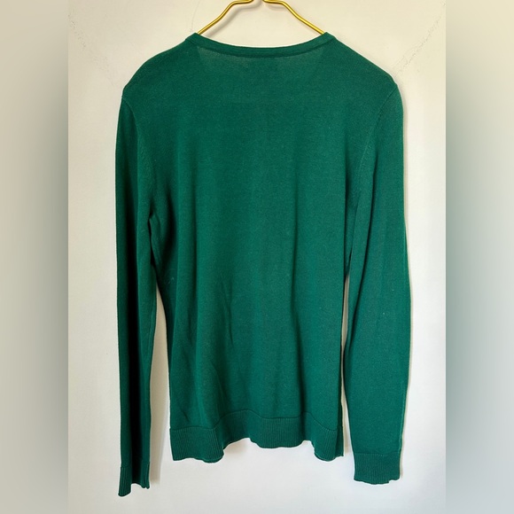 NWT Croft & Barrow Green Black Polka Dot Classic Cotton Cardigan Women’s Small - Picture 3 of 6